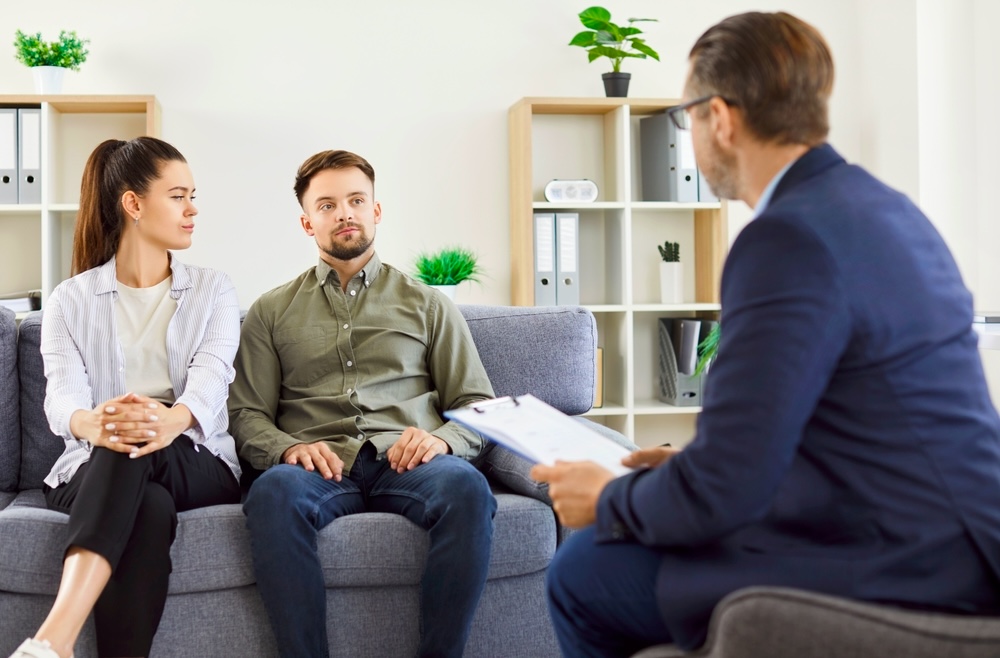 Couple attending family therapy in Lancaster CA